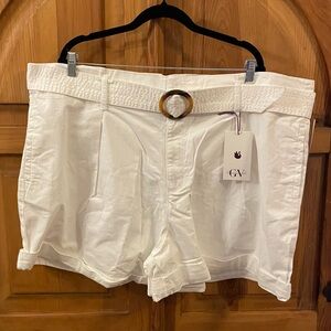 Gloria Vanderbilt - NWT - White Belted Shorts - Size 24W